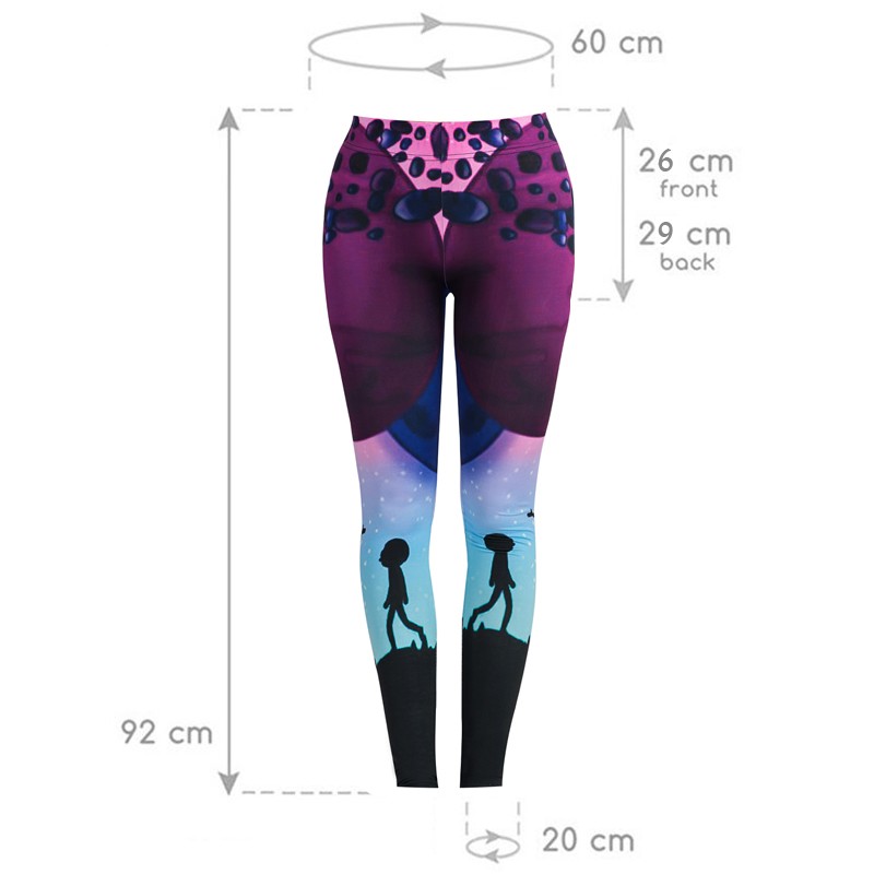 Women's Yoga Leggings Colorful lost person shadow  print Yoga pants for women